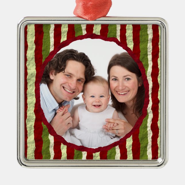 Stripes Metal Ornament (Front)
