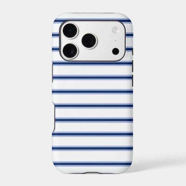 Stripes Modern Indigo Minimalist Elegance (Back)