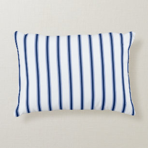 Stripes Modern Indigo Minimalist Elegance Accent Pillow