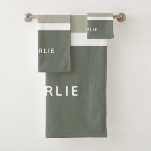 Stripes Motif Custom Monogram ensemble de serviett