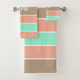 Stripes Motif Custom Monogram ensemble de serviett