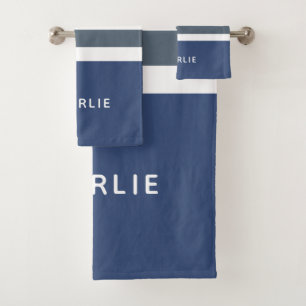 Stripes Motif Custom Monogram ensemble de serviett
