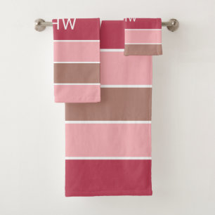 Stripes Motif Custom Monogram ensemble de serviett