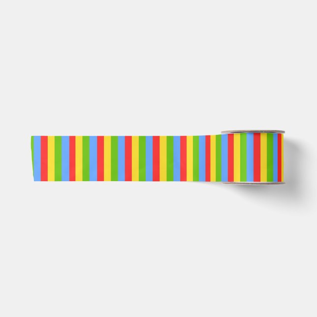 Stripes Multicolor Satin Ribbon (Front)