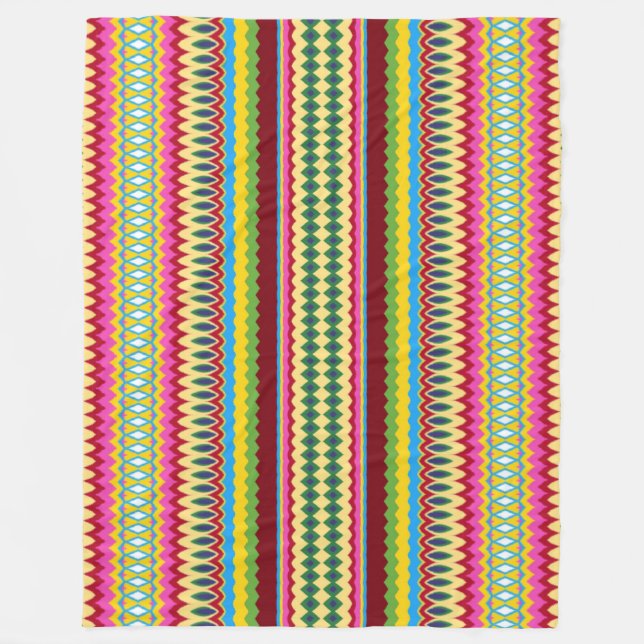 Stripes n Swirls Fleece Blanket (Front)
