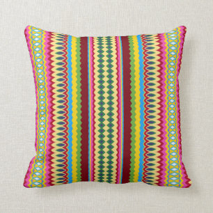 Stripes n Swirls Throw Pillow