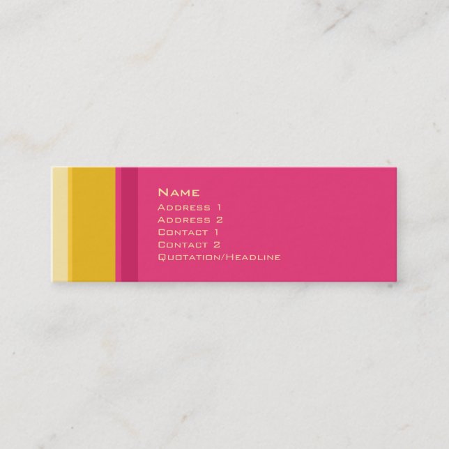 Stripes No. 0044 Mini Business Card (Front)