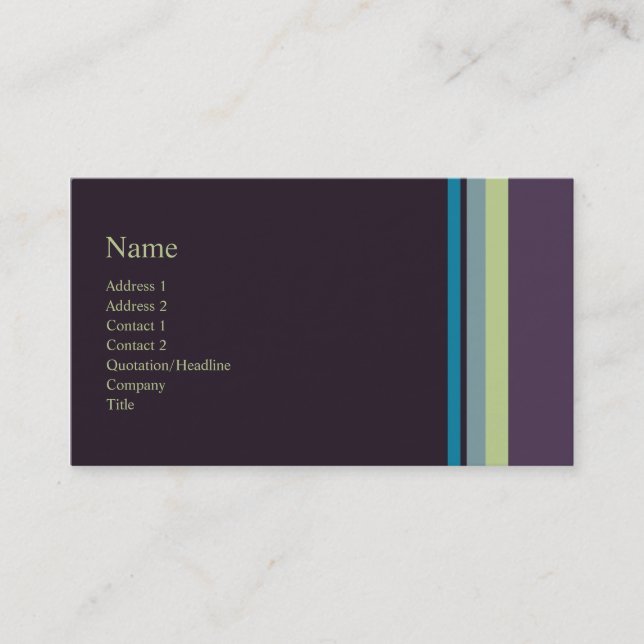 Stripes No. 0168 Business Card (Front)