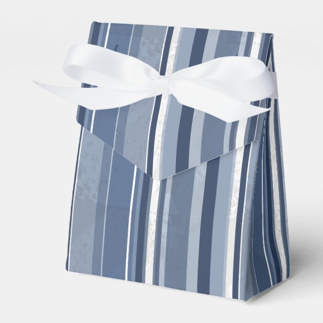 Stripes of Blue Favor Box (Front Side)