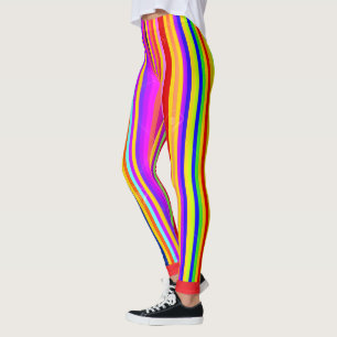 Stripes of Rainbow Colours Leggings