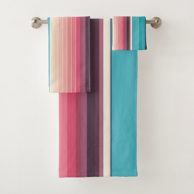 Stripes of the Horizon   Bath Towel Set (Insitu)