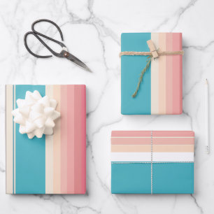 Stripes of the Horizon Wrapping Paper Sheet