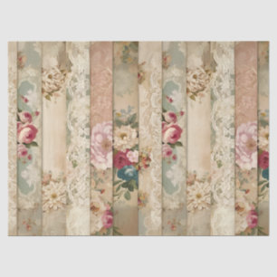 Stripes of Vintage Decoupage Tissue Paper