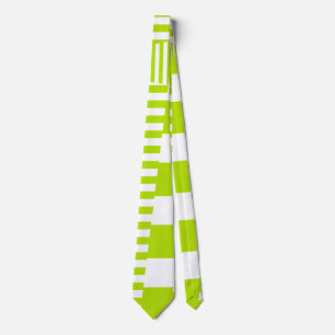 Stripes on Stripes - Lime Green and White  Tie