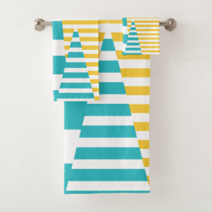 Stripes on Stripes - Turquoise et Jaune