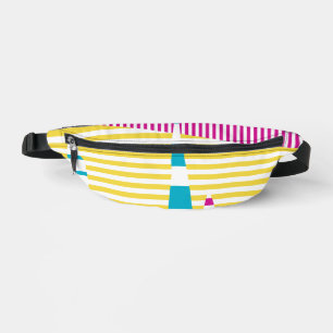 Stripes on Stripes - Turquoise, Yellow and Pink Fanny Pack
