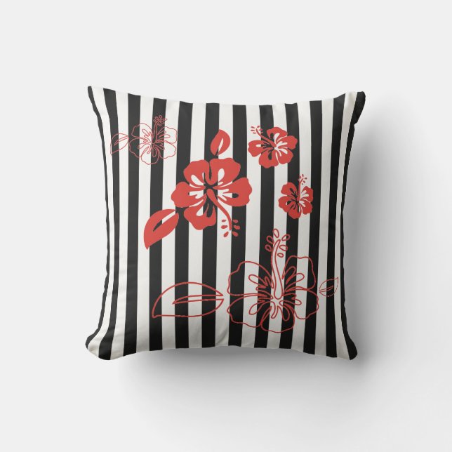 Stripes Outdoor Throw Pillow (Front)