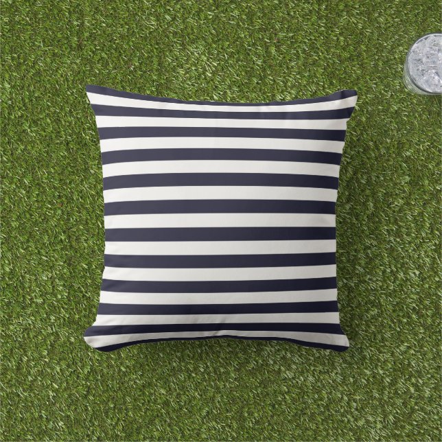 Stripes Outdoor Throw Pillow (Grass)