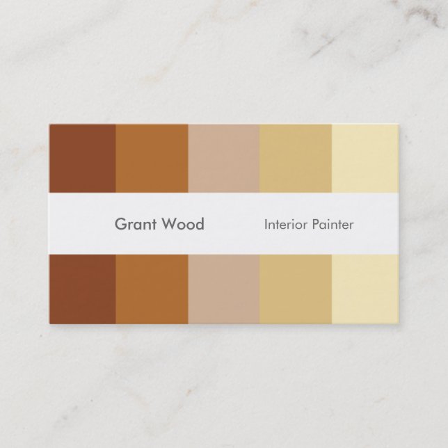 Stripes Palette Business Card (warm) (Front)