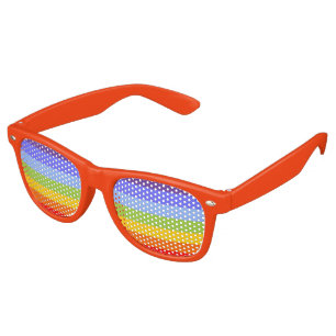 Stripes Pattern - chakra rainbow colours Retro Sunglasses