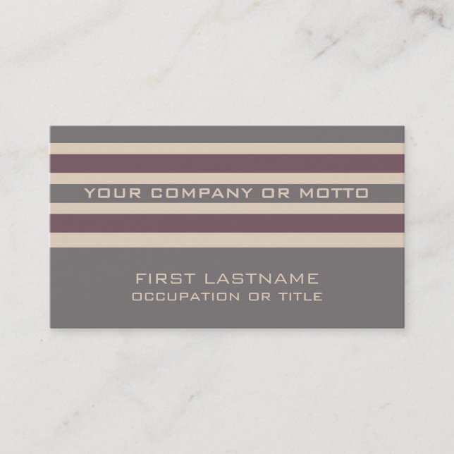 Stripes Pattern custom business cards (Front)