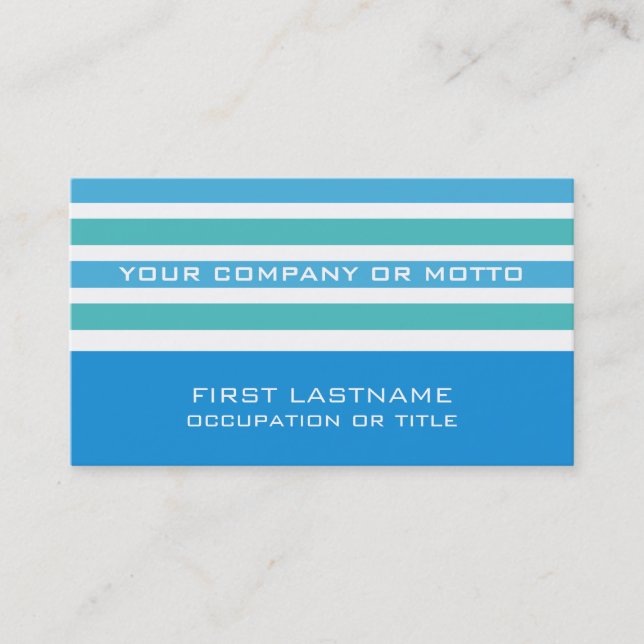 Stripes Pattern custom business cards (Front)