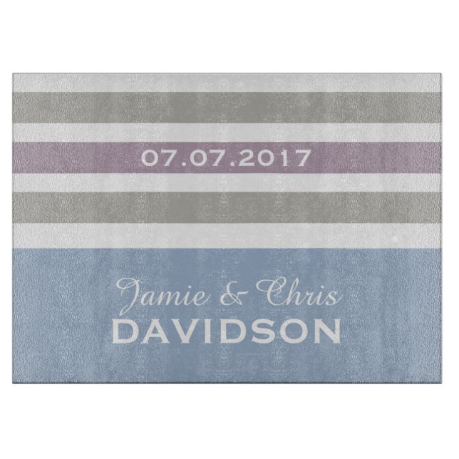 Stripes Pattern custom cutting boards (Front)