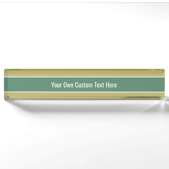Stripes Pattern custom desk plate (Front)