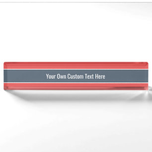 Stripes Pattern custom desk plate