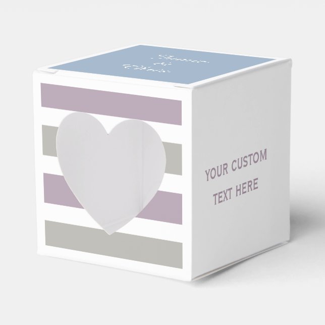 Stripes Pattern custom favour boxes (Front Side)