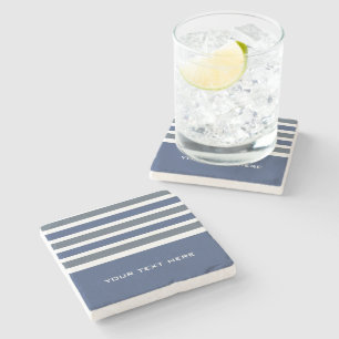 Stripes Pattern custom marble coaster