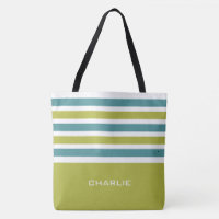 Stripes Pattern custom monogram bags