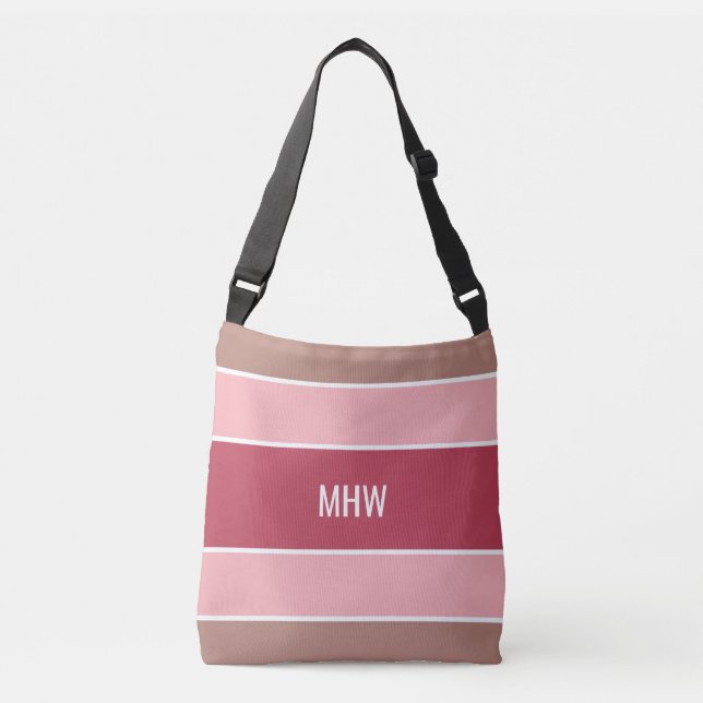 Stripes Pattern custom monogram bags (Front)