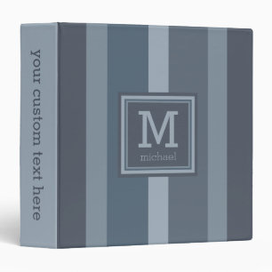 Stripes Pattern custom monogram binders