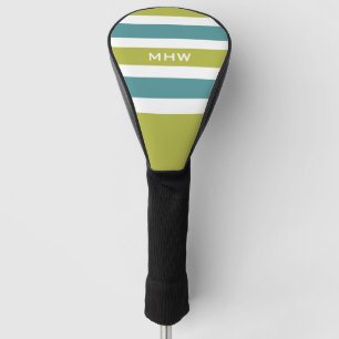 Stripes Pattern custom monogram driver cover