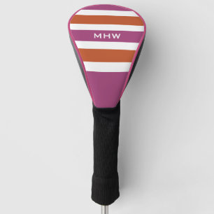 Stripes Pattern custom monogram driver cover