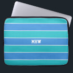 Stripes Pattern custom monogram laptop sleeves<br><div class="desc">Change the text field to what you want. You can also change the font and its size and colour by using the "Customize it" function,  as well as add more text fields if you wish. See my store for more items with,  and colour choices of,  this design.</div>