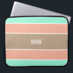 Stripes Pattern custom monogram laptop sleeves<br><div class="desc">Change the text field to what you want. You can also change the font and its size and colour by using the "Customize it" function,  as well as add more text fields if you wish. See my store for more items with,  and colour choices of,  this design.</div>