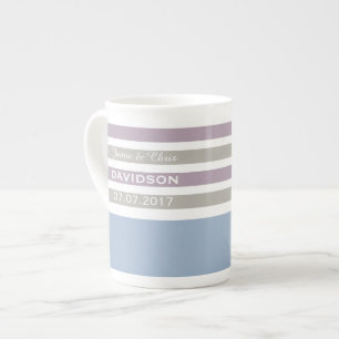 Stripes Pattern custom monogram mugs