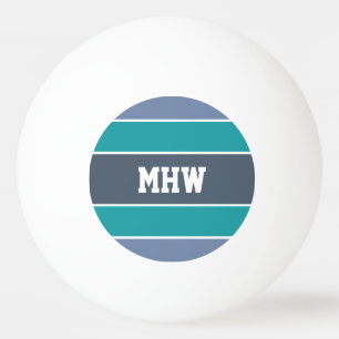 Stripes Pattern custom monogram ping pong balls