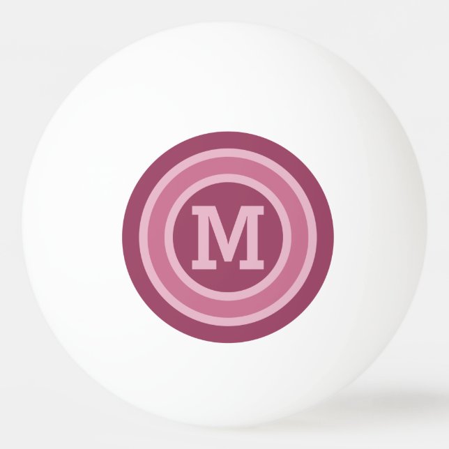 Stripes Pattern custom monogram ping pong balls (Back)