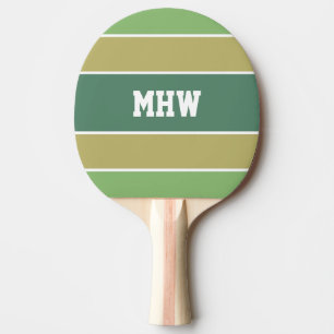 Stripes Pattern custom monogram ping pong paddle
