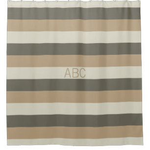 Stripes Pattern custom monogram shower curtain