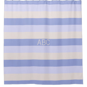 Stripes Pattern custom monogram shower curtain