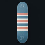 Stripes Pattern custom monogram skateboards<br><div class="desc">Change the text field to what you want. You can also change the font and its size and colour by using the "Customize it" function,  as well as add more text fields if you wish. See my store for more items with,  and colour choices of,  this design.</div>