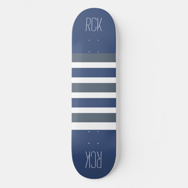 Stripes Pattern custom monogram skateboards (Front)
