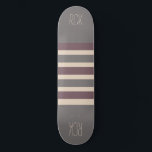 Stripes Pattern custom monogram skateboards<br><div class="desc">Change the text field to what you want. You can also change the font and its size and colour by using the "Customize it" function,  as well as add more text fields if you wish. See my store for more items with,  and colour choices of,  this design.</div>