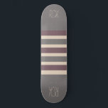 Stripes Pattern custom monogram skateboards<br><div class="desc">Change the text field to what you want. You can also change the font and its size and colour by using the "Customize it" function,  as well as add more text fields if you wish. See my store for more items with,  and colour choices of,  this design.</div>