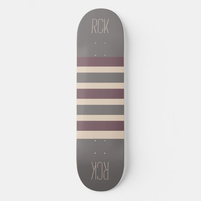 Stripes Pattern custom monogram skateboards (Front)