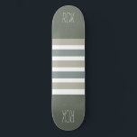 Stripes Pattern custom monogram skateboards<br><div class="desc">Change the text field to what you want. You can also change the font and its size and colour by using the "Customize it" function,  as well as add more text fields if you wish. See my store for more items with,  and colour choices of,  this design.</div>